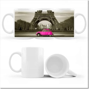 Fényképes bögre Rózsaszín Citroen Párizsban