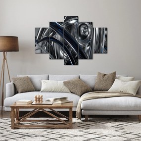 Kék és szürke absztrakció kép (150x105 cm)