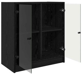 Oldalsó szekrény Fekete tölgy 68 x 37 x 75,5 cm Faanyag