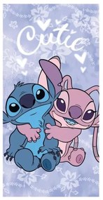 Lilo és Stitch A csillagkutya törölköző fürdőlepedő lila 70x140 cm (Fast Dry)