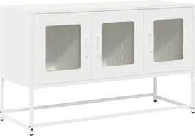 vidaXL fehér hidegen hengerelt acél TV-szekrény 100,5x39x60,5 cm
