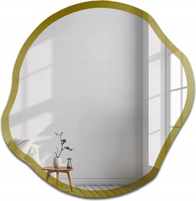 Organikus tükör Cirkon Shine tükörkeretben arany fényes 60x63