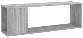 szürke sonoma színű szerelt fa TV-szekrény 100x24x32 cm