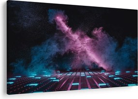 Kép - Rózsaszín-kék füst (90x60 cm)