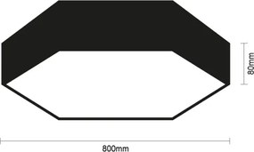 Mennyezeti LED lámpatest 135W/230V 3000/4000/6500K Ø 80 cm fekete