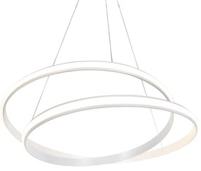 Modern függőlámpa fehér 74 cm beépített LED-del, dimmerrel - Rowan