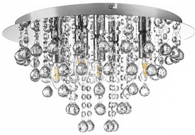 Globo 63040506 - Mennyezeti lámpa LONDON 5xE14/40W/230V átm. 46 cm fényezett króm