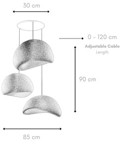 Függőlámpa - Wabi Sabi Shibumi Orbs - Fekete