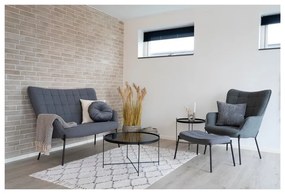 Fekete kerek dohányzóasztal ø 70 cm Venezia - House Nordic
