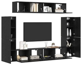 TV szekrény garnitúra 8 pcs Musta tammi 80 x 30 x 30.5 cm