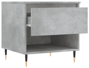 betonszürke szerelt fa dohányzóasztal 50 x 46 x 50 cm