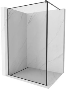 Mexen Kioto, Walk-In zuhanyparaván 100 x 200 cm, 8 mm átlátszó üveg fekete mintás, grafit profil, 800-100-101-95-70