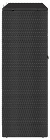 Tároló Szekrény Fekete 100x36x102 cm Rattan