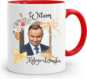 Piros Elnöki Bögre Andrzej Duda Pis Egészség felirattal