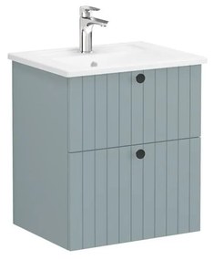 Fürdőszoba szekrény mosdóval VitrA Root 60x67x46 cm zöld szőnyeg ROOTG60GINTS