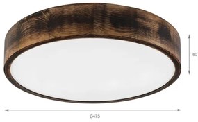 Brilagi - LED mennyezeti lámpa CARVALHO SMOKEY LED/36W/230V tölgy átm. 47,5 cm