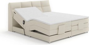 Elektromos állítható ágy, boxspring, bézs, 160x200, GERONA NEW