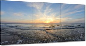 Vászonkép 180x90 Naplemente a tengerparton
