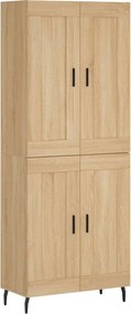 vidaXL sonoma tölgy szerelt fa magasszekrény 69,5 x 34 x 180 cm