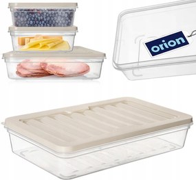 Konyhai Ételtároló doboz felvágottak sajtok alacsony lapos 1L