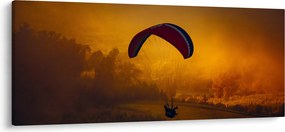Ejtőernyős a naplementében képe (120x50 cm)
