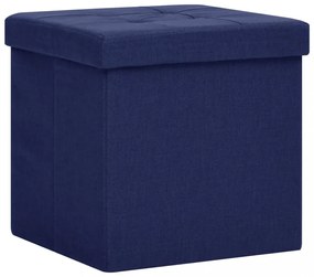 2 db kék összecsukható művászon tárolóülőke