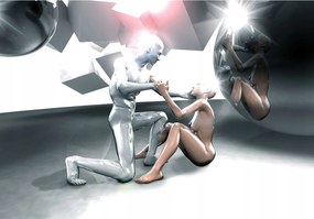 Fotótapéta Robotok futurizmusa Cyberpunk jövő Android 416x290 +ragasztó