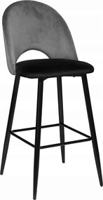 Bárszék bársony Hoker konyhaszigethez Szürke 110 cm velvet