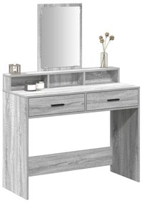 Öltöztetőasztal Fiókokkal Szürke Sonoma 100x41x140 cm