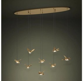 Eglo 390397 - LED Dimmelhető csillár zsinóron PARATEBUENO 8xLED/4,2W/230V arany