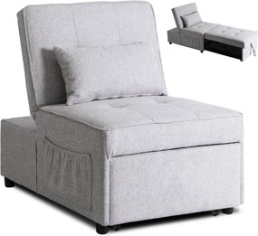 Dönthető, alvófunkciós fotel iberis 67 cm szürke, fotel