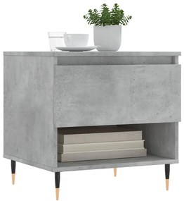 2 db betonszürke szerelt fa dohányzóasztal 50 x 46 x 50 cm