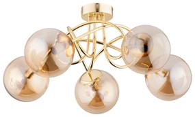 Csillár BANKO 5xE14/10W/230V arany