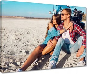 Vászonkép 40x30 Romantikus motoros kirándulás