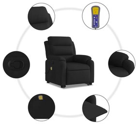 vidaXL fekete szövet dönthető masszázs- és állófotel