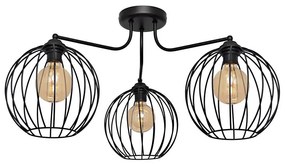 Felületre szerelhető csillár MERCURE 3xE27/15W/230V fekete