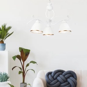 Csillár láncon RETRO II 3xE27/60W/230V fehér