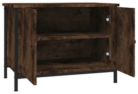füstös tölgy színű szerelt fa TV-szekrény ajtókkal 60x35x45 cm
