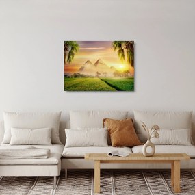 Kép - piramisok (üvegen) (70x50 cm)