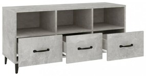 betonszürke szerelt fa TV-szekrény 102 x 35 x 50 cm