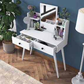 Öltözködő asztal 111,8x97,8 cm fehér