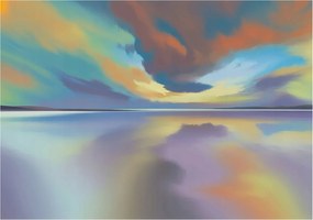 Stílusos Dekoratív Fotótapéta Flizelin Szivárvány nyugat 312x219 Ragasztó