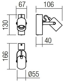 Redo 01-2415 - Fali lámpa TAFFI 1xE27/42W/230V fekete/bükk