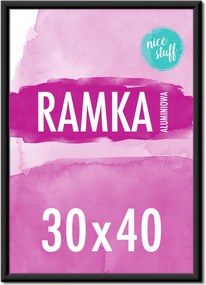 Keret 30x40 Képkeret 30x40 fekete alumínium képkeret keret