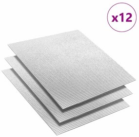 Tükör Mozaik Csempe Geometrikus 12 pcs Ezüst 30 x 30 cm Üveg