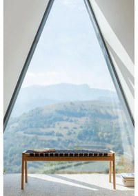 Fekete-natúr színű pad Klupa - Gazzda