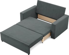 Zeus kanapé, bársony, hab töltet, egyenes kartámasz, szürke