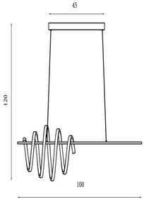 Searchlight 22510BK - LED dimmelhető kábelen függesztett csillár SWORD LED/40W/230V 3000K