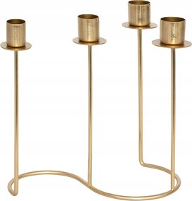 Gyertyatartó 4 gyertyához Asztali Díszítő Irodai Nappaliba 20 cm Glam