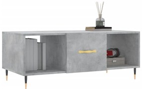 Betonszürke szerelt fa dohányzóasztal 102 x 50 x 40 cm